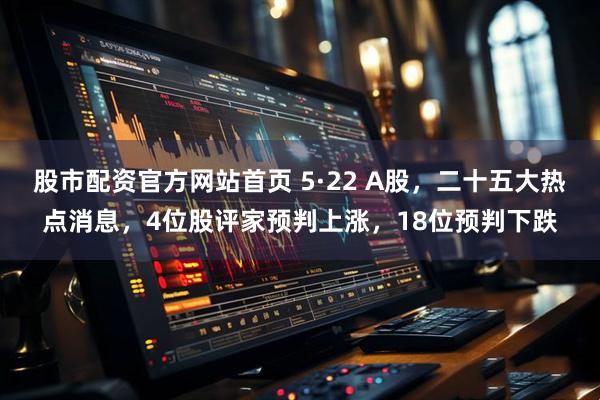股市配资官方网站首页 5·22 A股，二十五大热点消息，4位股评家预判上涨，18位预判下跌